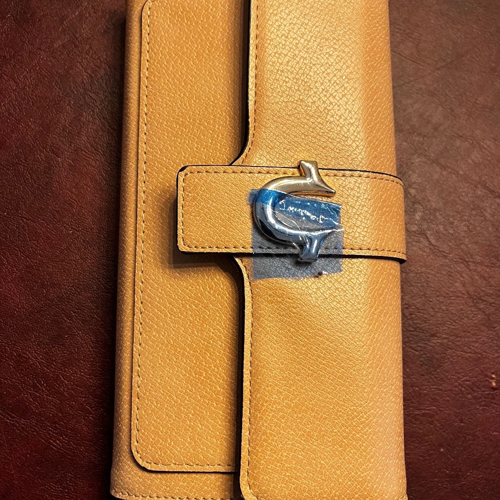 Brown hand bag wallet tan
